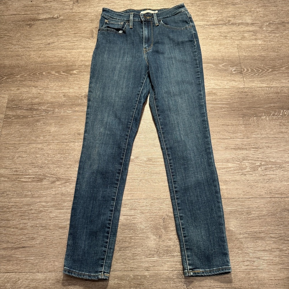 Levis Jeans Womens 27 Blue Denim 721 High Rise Skinny‎ Medium Wash Stretch 27x27